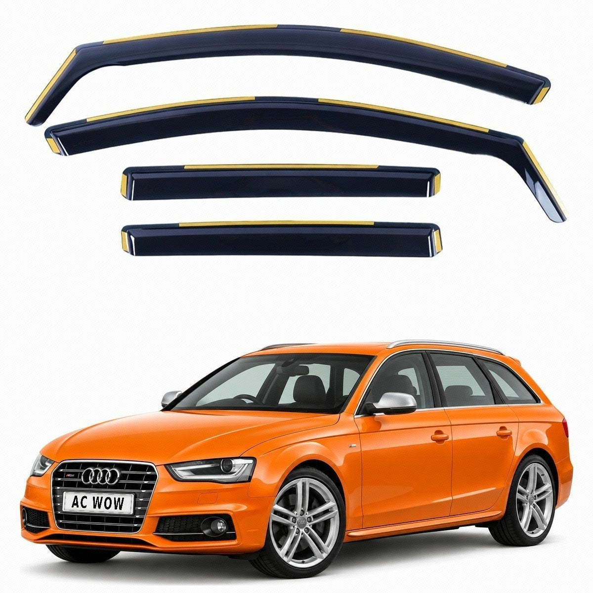 In-channel wind deflectors for Audi A4 S4 RS4 Avant B8 2008–2016 – AC Wow Shop