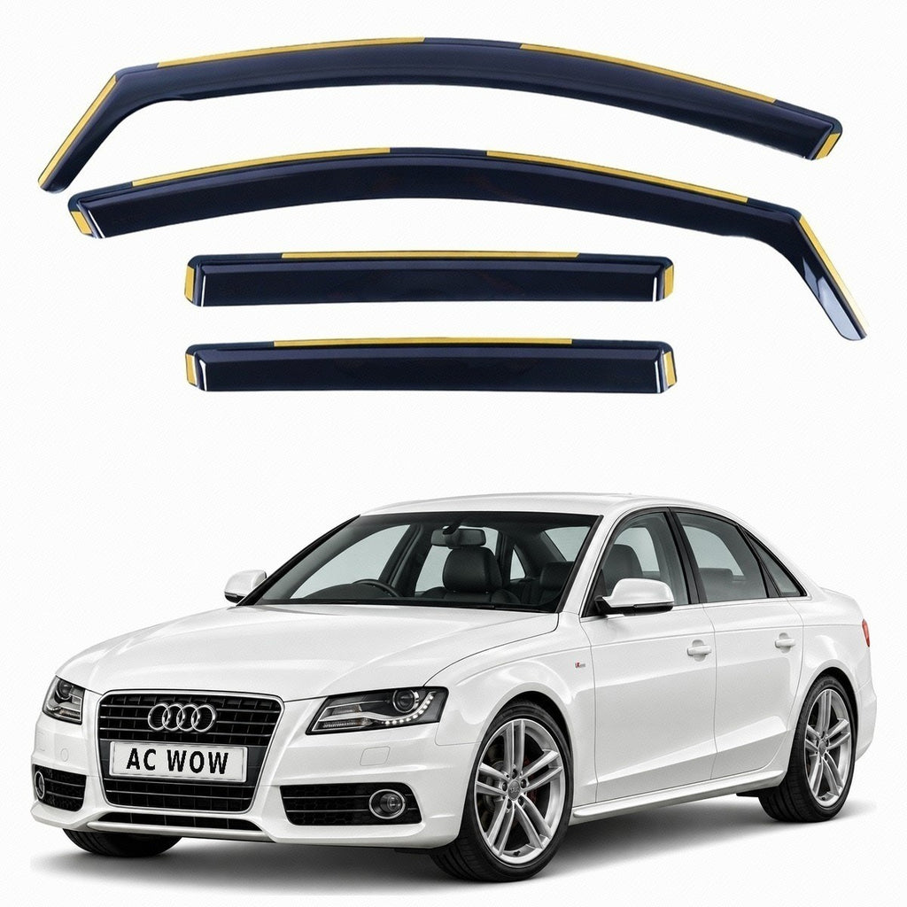 In-channel wind deflectors for Audi A4 S4 RS4 Saloon B8 2008–2016 – AC Wow Shop