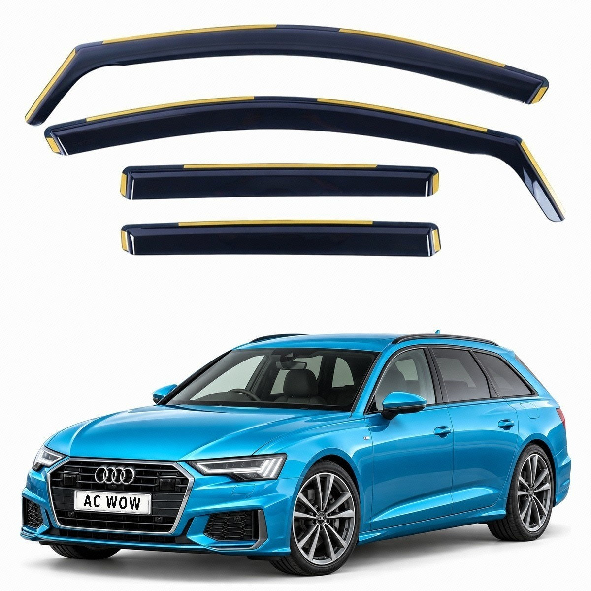 In-channel wind deflectors for Audi A6 S6 Avant C8 2018–2025 – AC Wow Shop