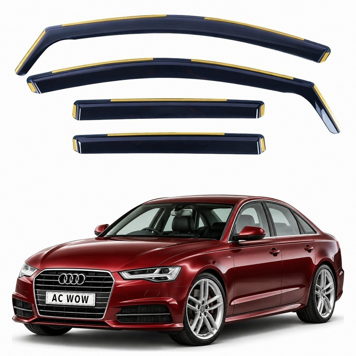 In-channel wind deflectors for Audi A6 S6 Saloon C7 2012–2018 – AC Wow Shop