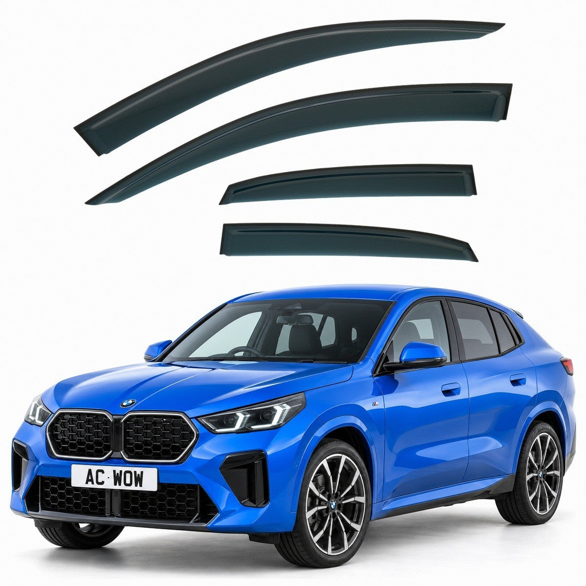 Stick-on wind deflectors for BMW X2 Mk2 (U10) 2024–2026 – AC Wow Shop