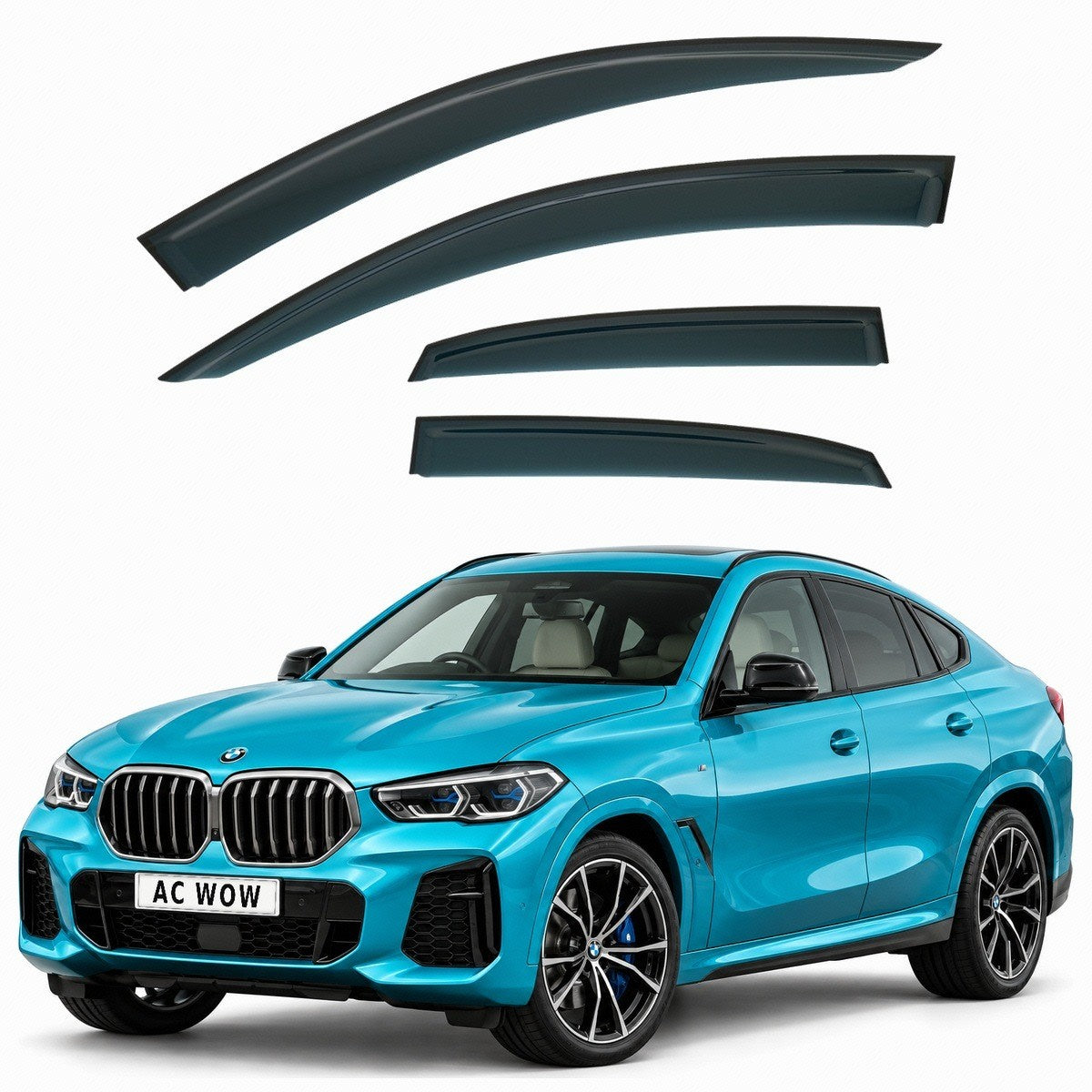 Stick-on wind deflectors for BMW X6 Mk3 (G06) 2019–2026 – AC Wow Shop