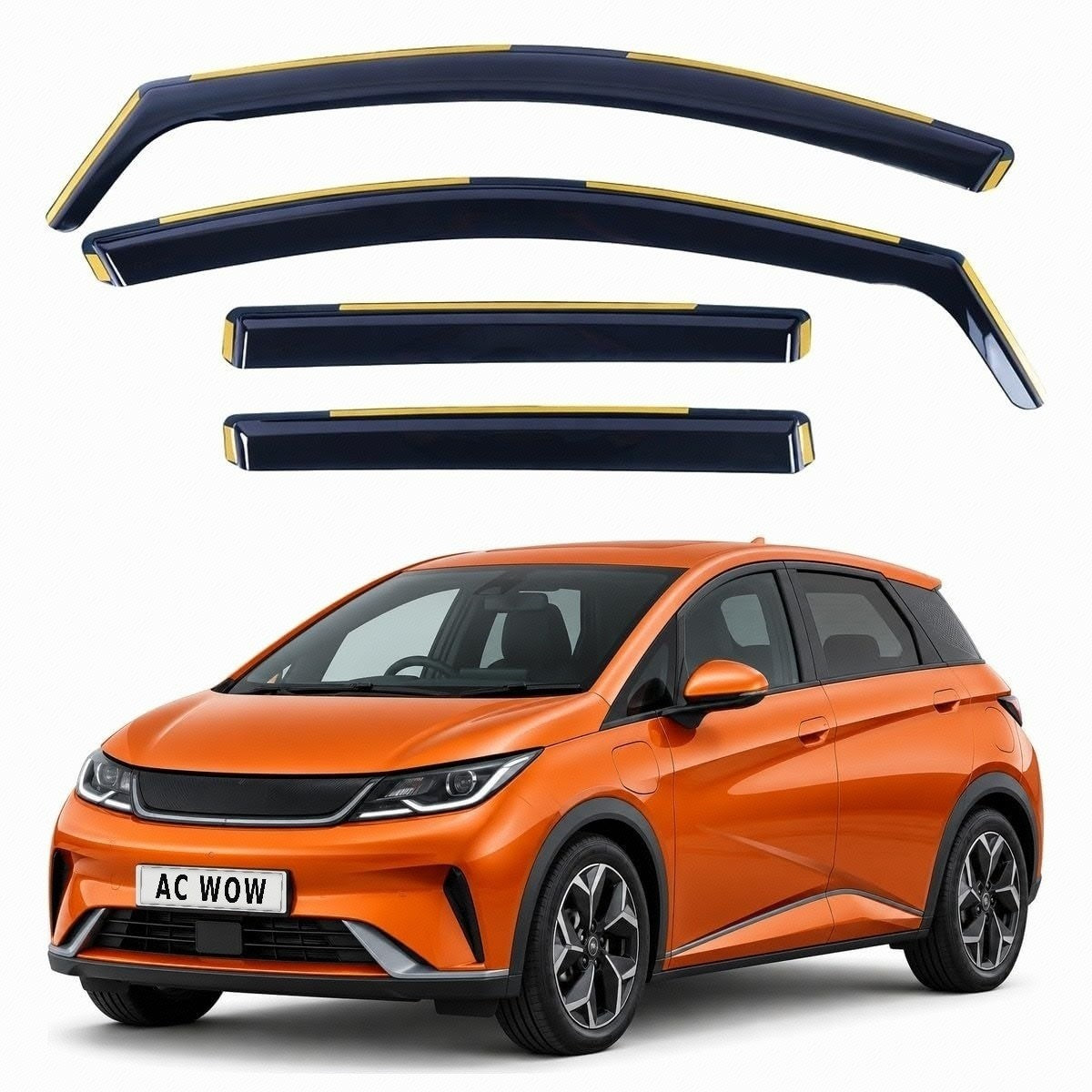 In-channel wind deflectors for BYD Dolphin 2023–2026 – AC Wow Shop