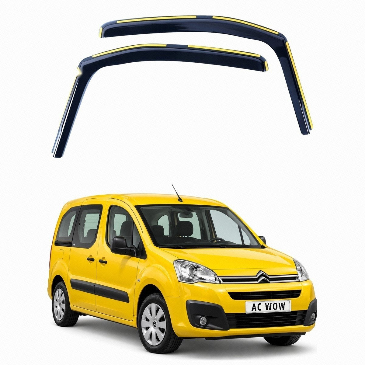 In-channel wind deflectors for Citroen Berlingo Mk2 2008–2017 – AC Wow Shop