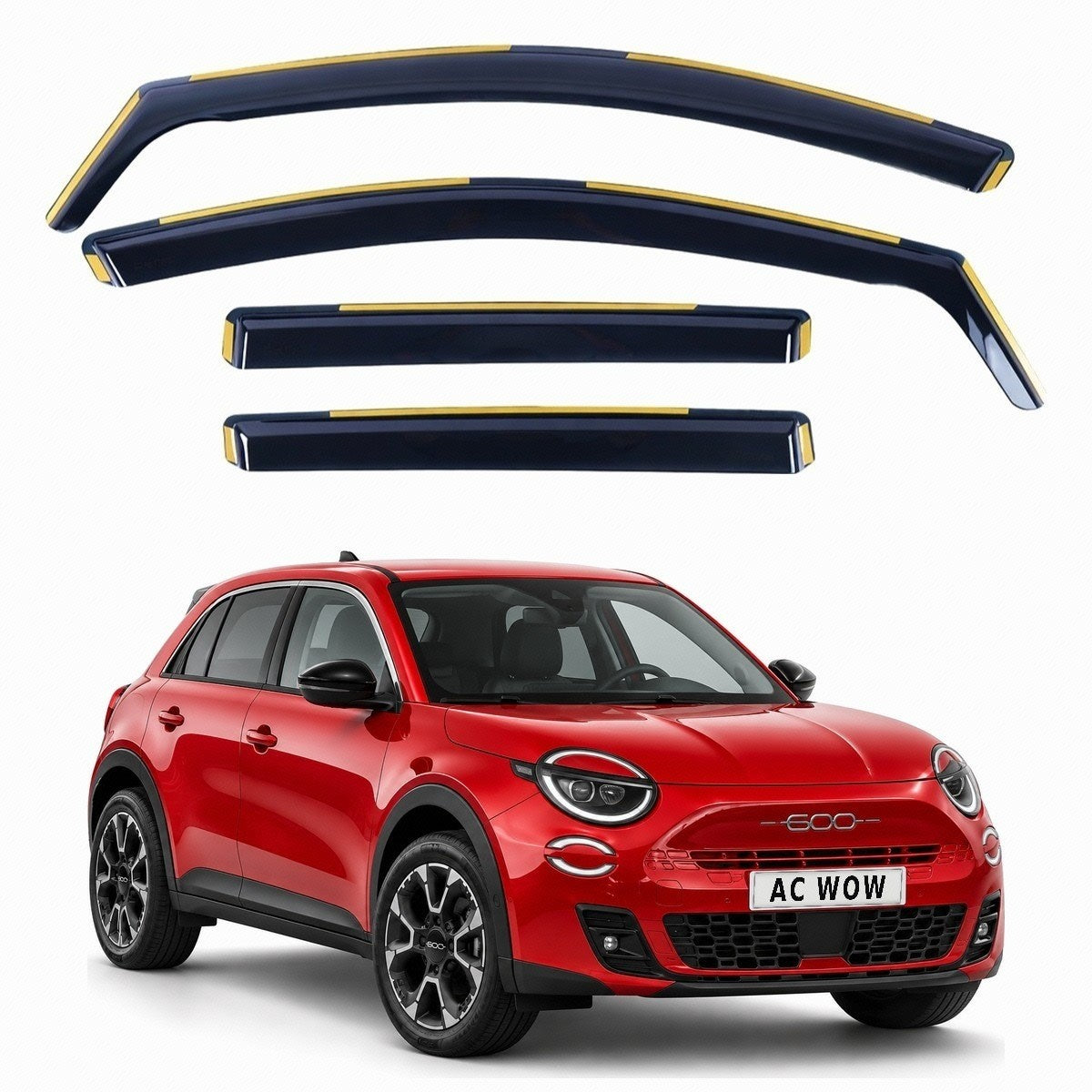 In-channel wind deflectors for Fiat 600 / 600e / Abarth 600e 2023–2027 – AC Wow Shop