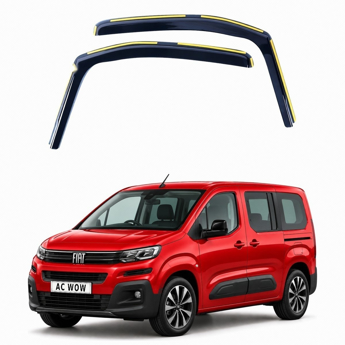 In-channel wind deflectors for Fiat Doblo III (Mk3) / Qubo 2022–2027 – AC Wow Shop