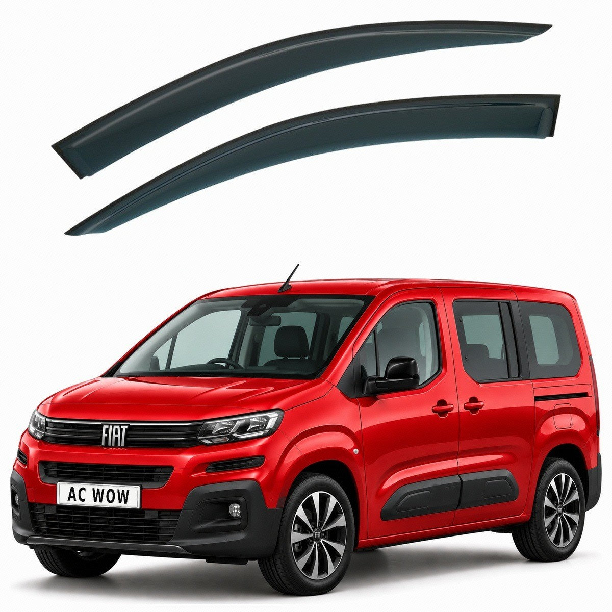 Stick-on wind deflectors for Fiat Doblo Mk3 (K9) 2022–2026 – AC Wow Shop