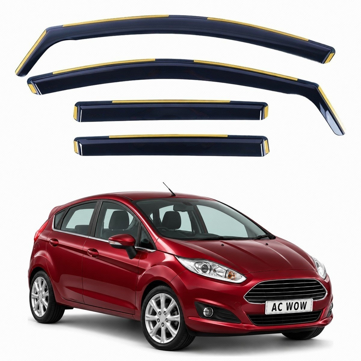 In-channel wind deflectors for Ford Fiesta Mk7 5-door 2008–2017 – AC Wow Shop