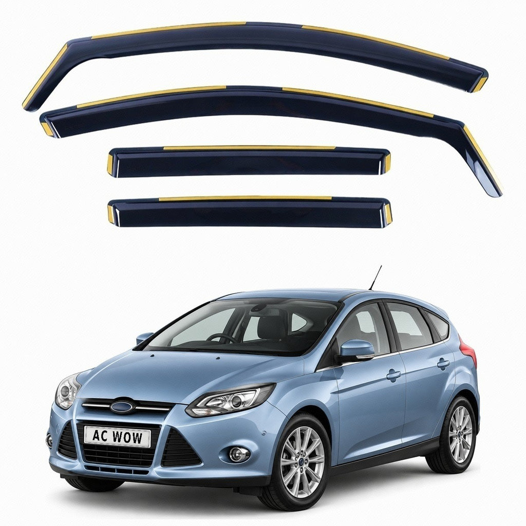 In-channel wind deflectors for Ford Focus Mk3 Hatchback / Saloon 2010–2018 – AC Wow Shop