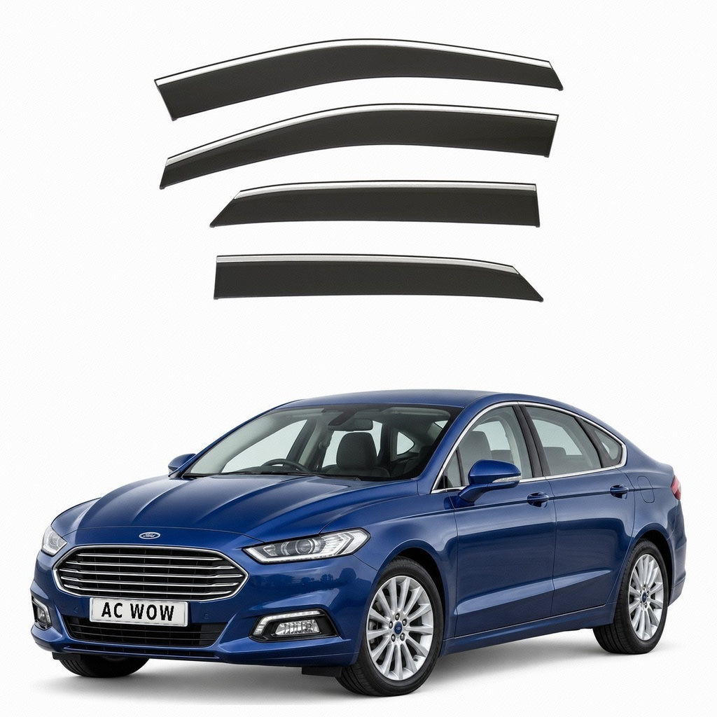 Stick-on chrome trim wind deflectors for Ford Mondeo Mk5 2014–2022 – AC Wow Shop