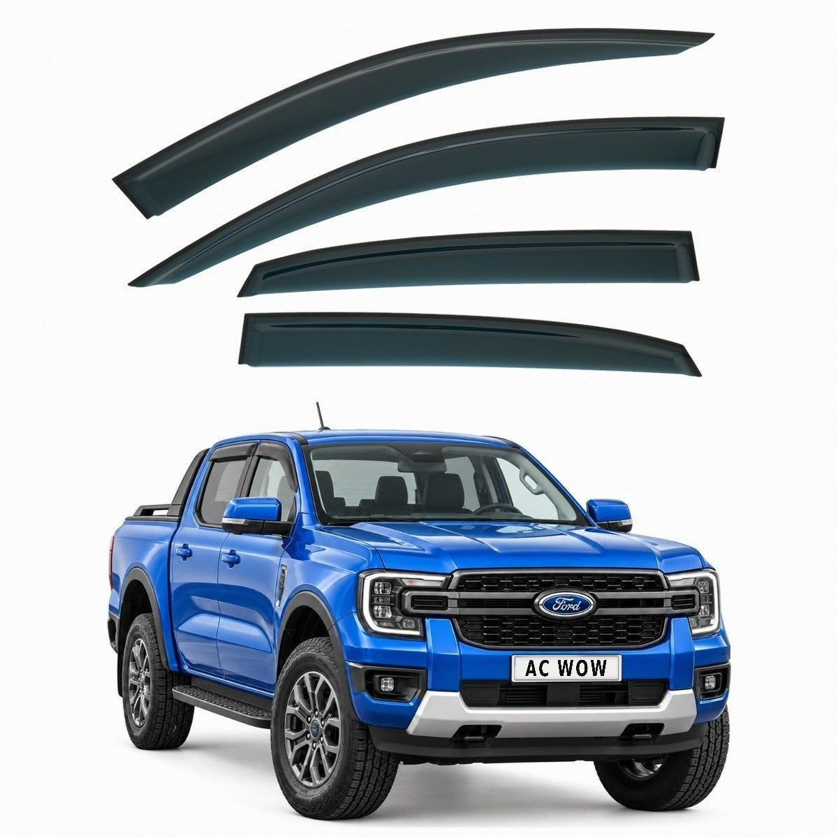 Stick-on wind deflectors for Ford Ranger 2023–2026 – AC Wow Shop