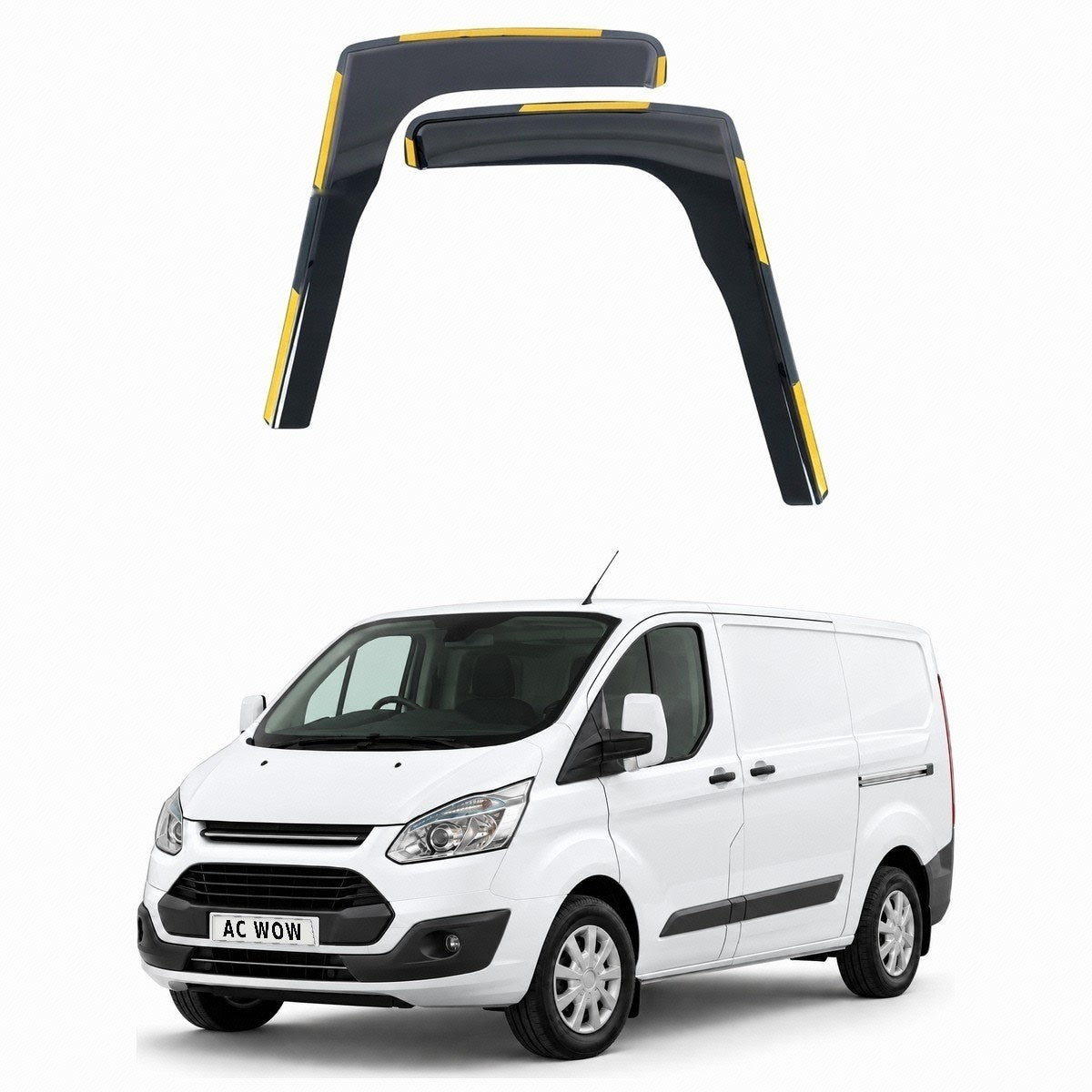 In-channel wind deflectors for Ford Transit Custom Mk1 (V362) 2012–2023 – AC Wow Shop
