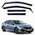 In-channel wind deflectors for Honda Civic Mk10 FK Hatchback 2016–2021 – AC Wow Shop