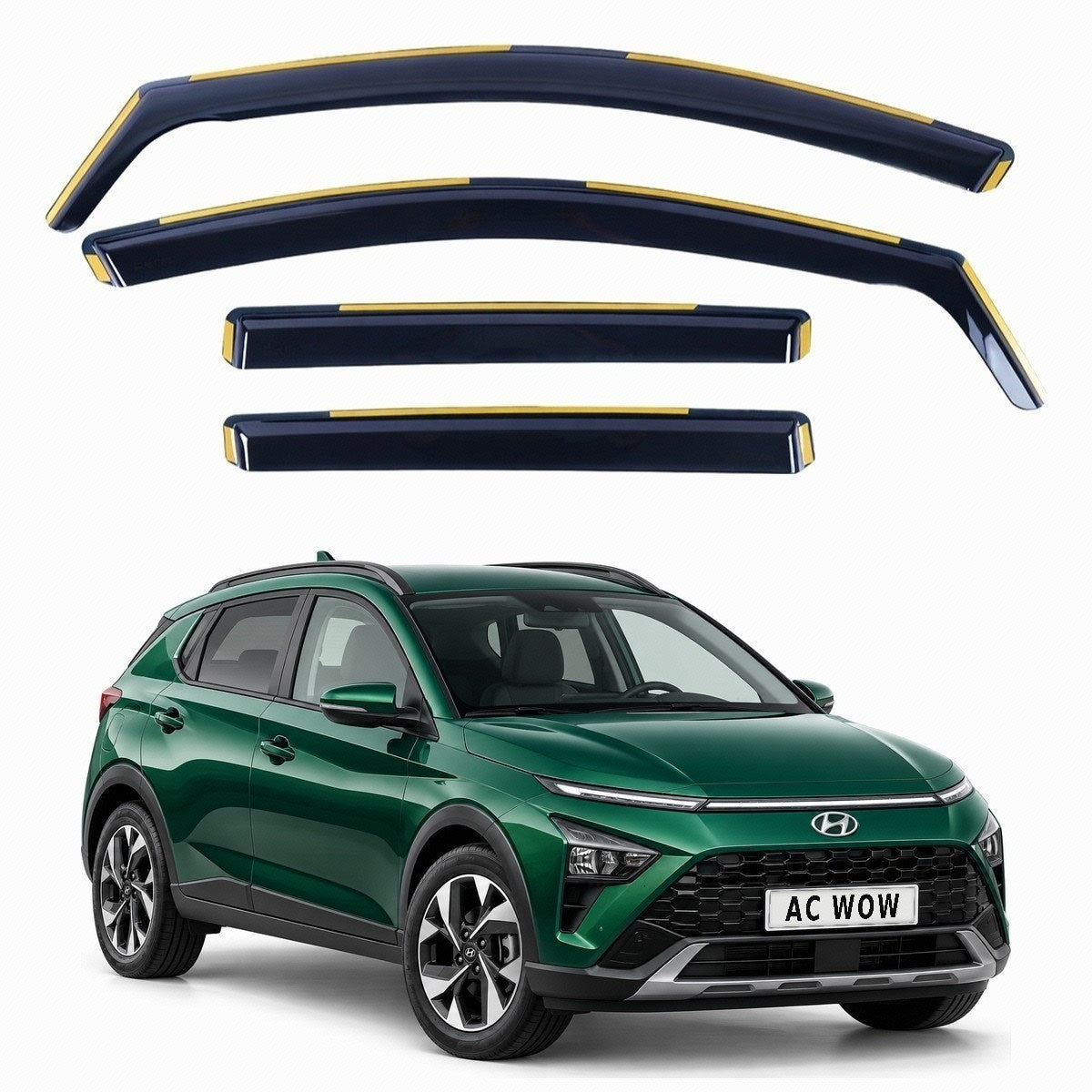 In-channel wind deflectors for Hyundai Bayon Mk1 (BC3) 2021–2026 – AC Wow Shop