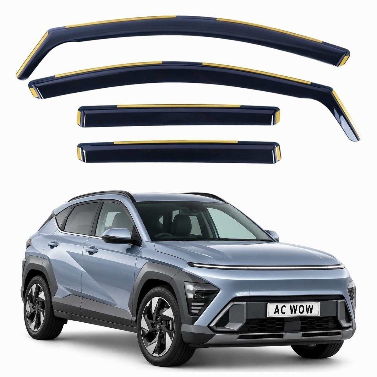 In-channel wind deflectors for Hyundai Kona (SX2) 2023–2026 – AC Wow Shop