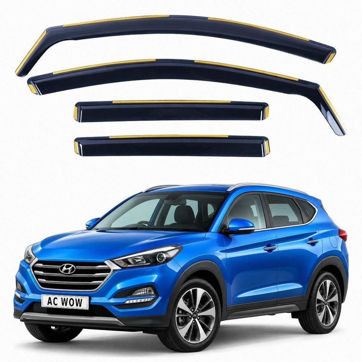 In-channel wind deflectors for Hyundai Tucson Mk3 2015–2020 – AC Wow Shop