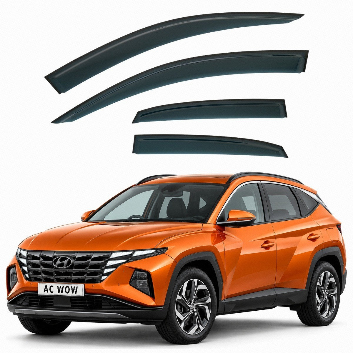 Stick-on wind deflectors for Hyundai Tucson Mk4 (NX4) 2021–2026 – AC Wow Shop
