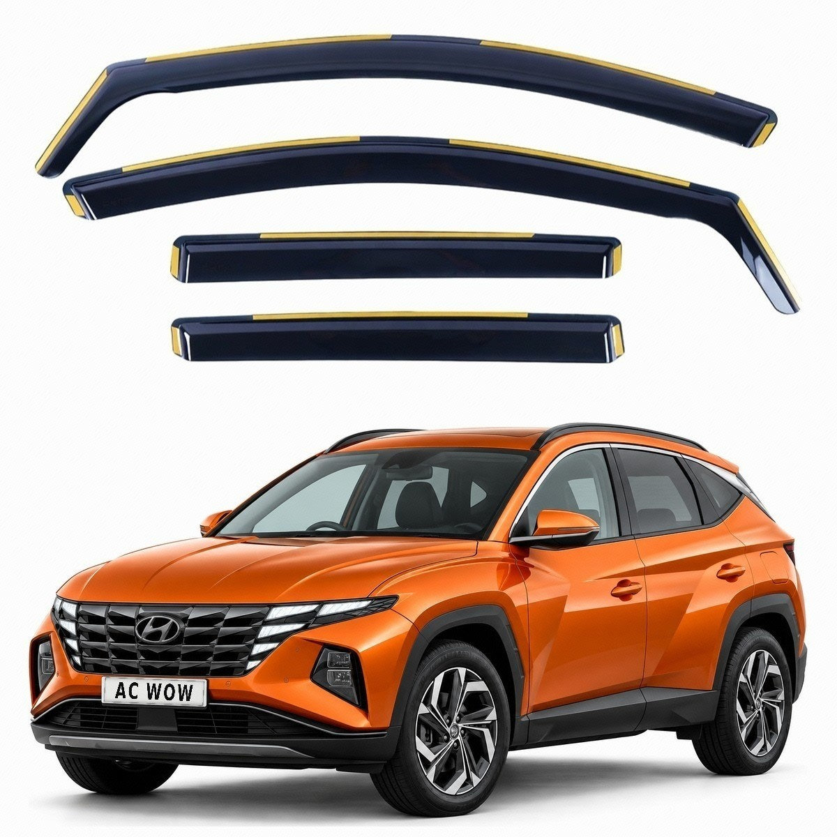 In-channel wind deflectors for Hyundai Tucson (NX) 2021–2026 – AC Wow Shop