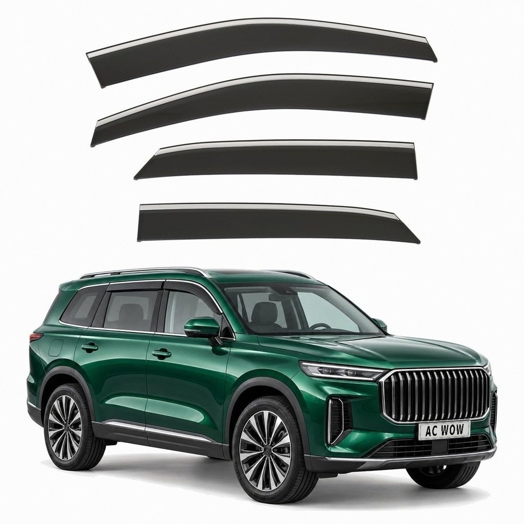 Stick-on chrome trim wind deflectors for Jaecoo 8 2025–2027 – AC Wow Shop