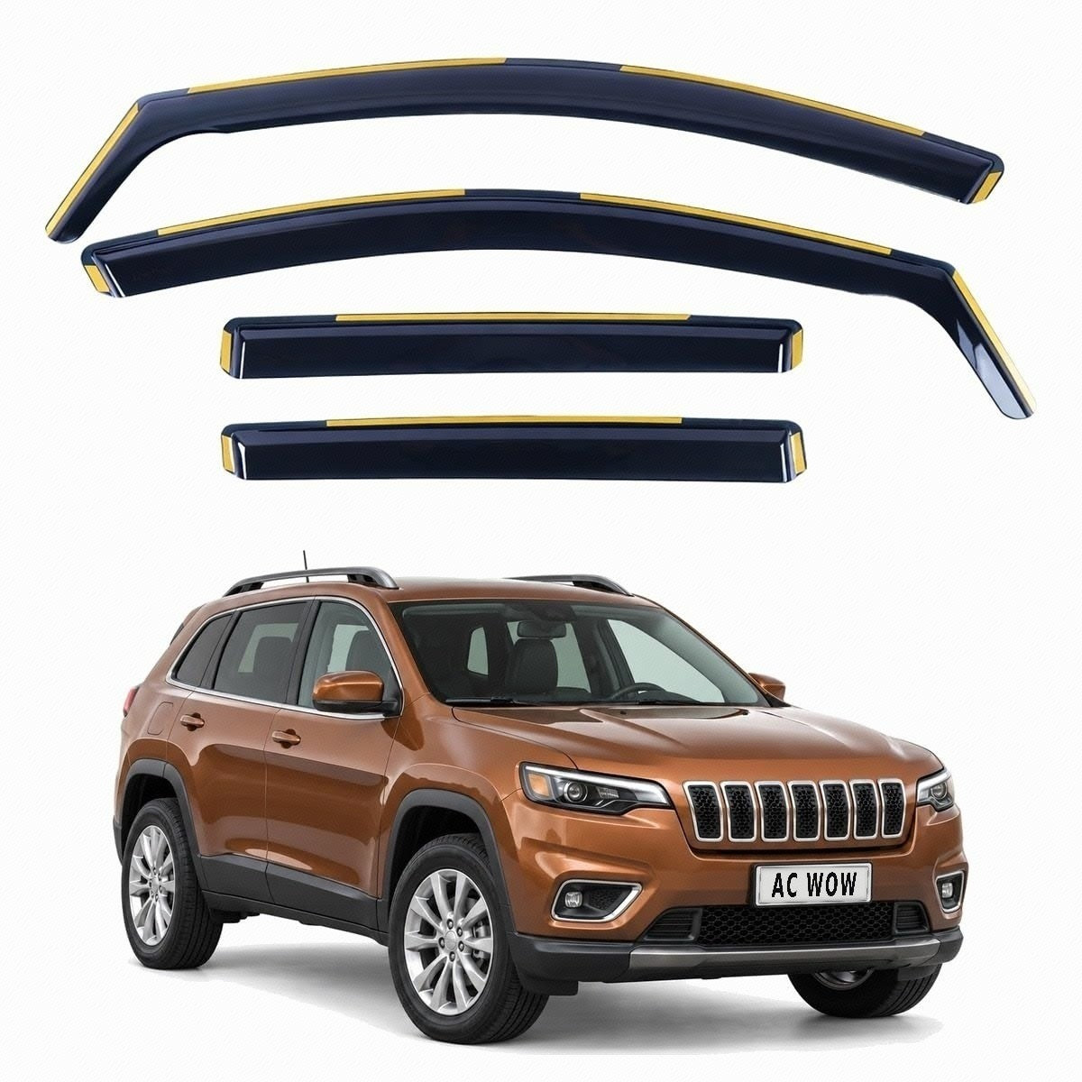 In-channel wind deflectors for Jeep Cherokee KL 2014–2018 – AC Wow Shop