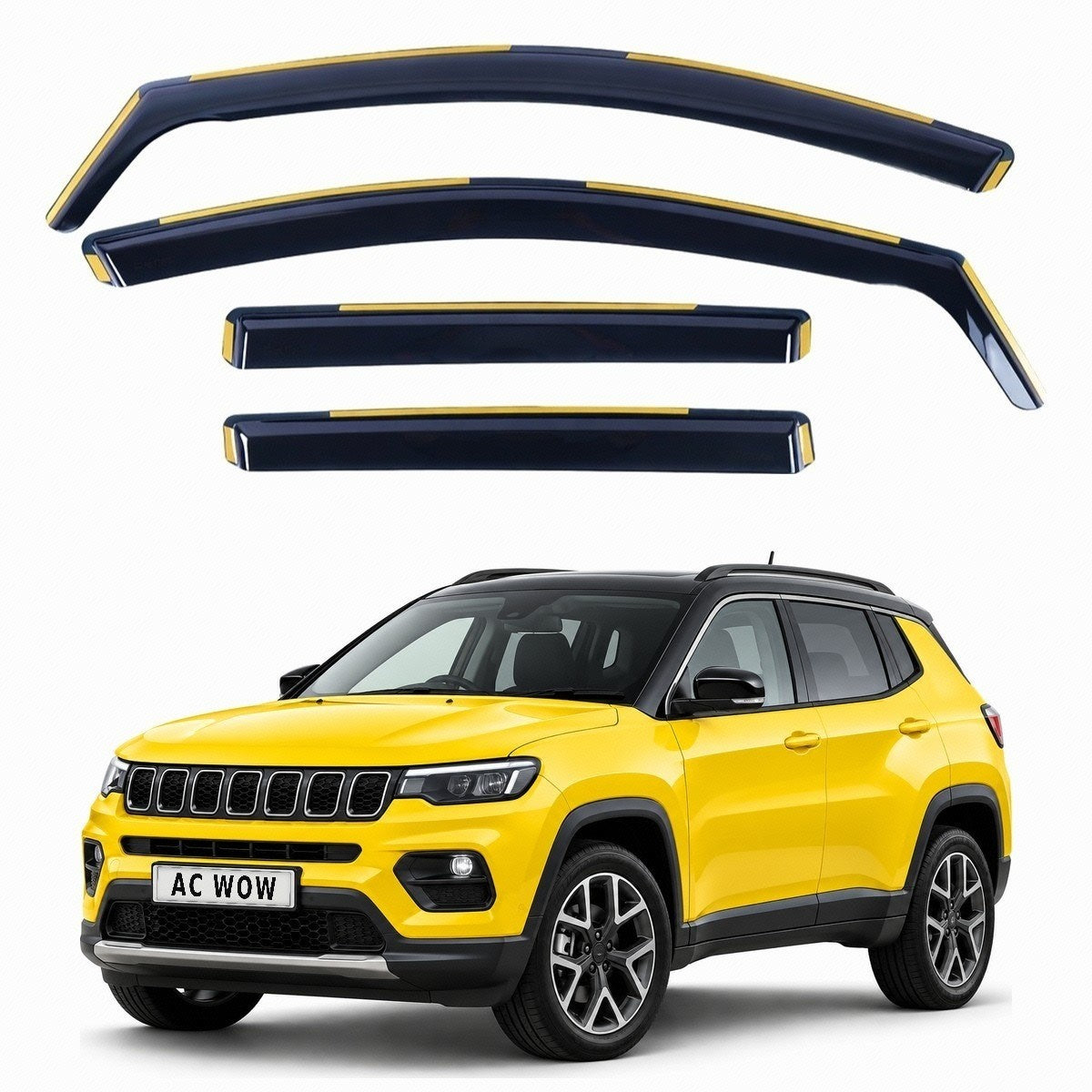 In-channel wind deflectors for Jeep Compass Mk2 (MP) 2016–2024 – AC Wow Shop