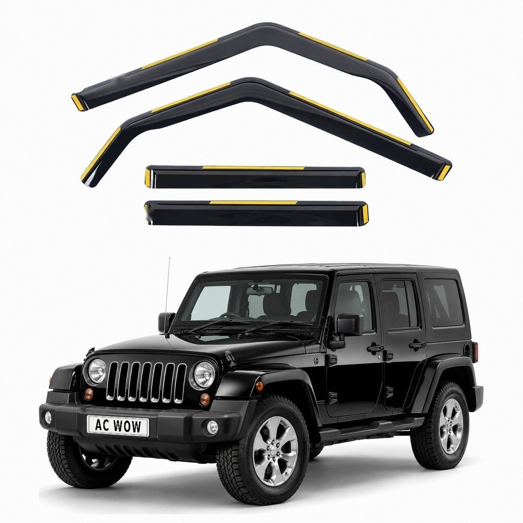 In-channel wind deflectors for Jeep Wrangler JK 4-door 2006–2017 – AC Wow Shop