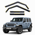 In-channel wind deflectors for Jeep Wrangler JL 4-door 2018–2025 – AC Wow Shop