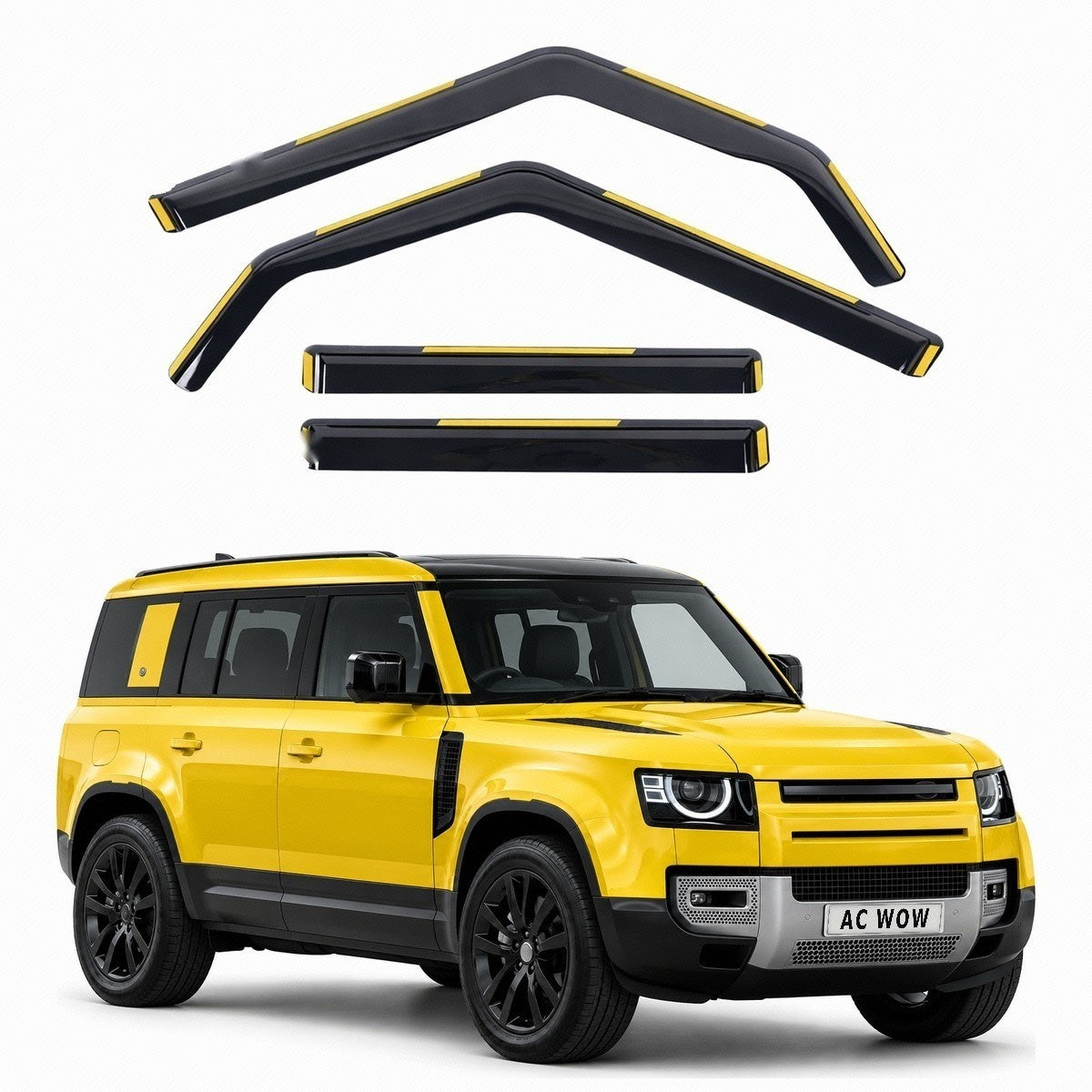 In-channel wind deflectors for Land Rover Defender L663 2020–2026 – AC Wow Shop