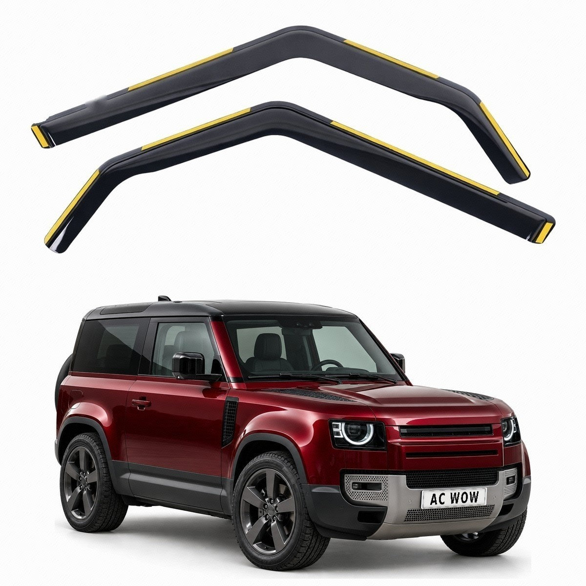 In-channel wind deflectors for Land Rover Defender L663 3-door 2020–2026 – AC Wow Shop