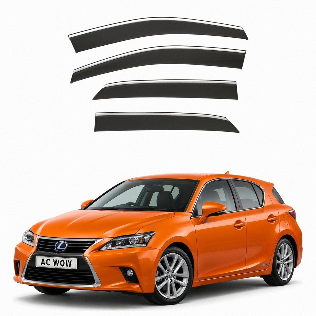 Stick-on chrome trim wind deflectors for Lexus CT 200h 2011–2020 – AC Wow Shop