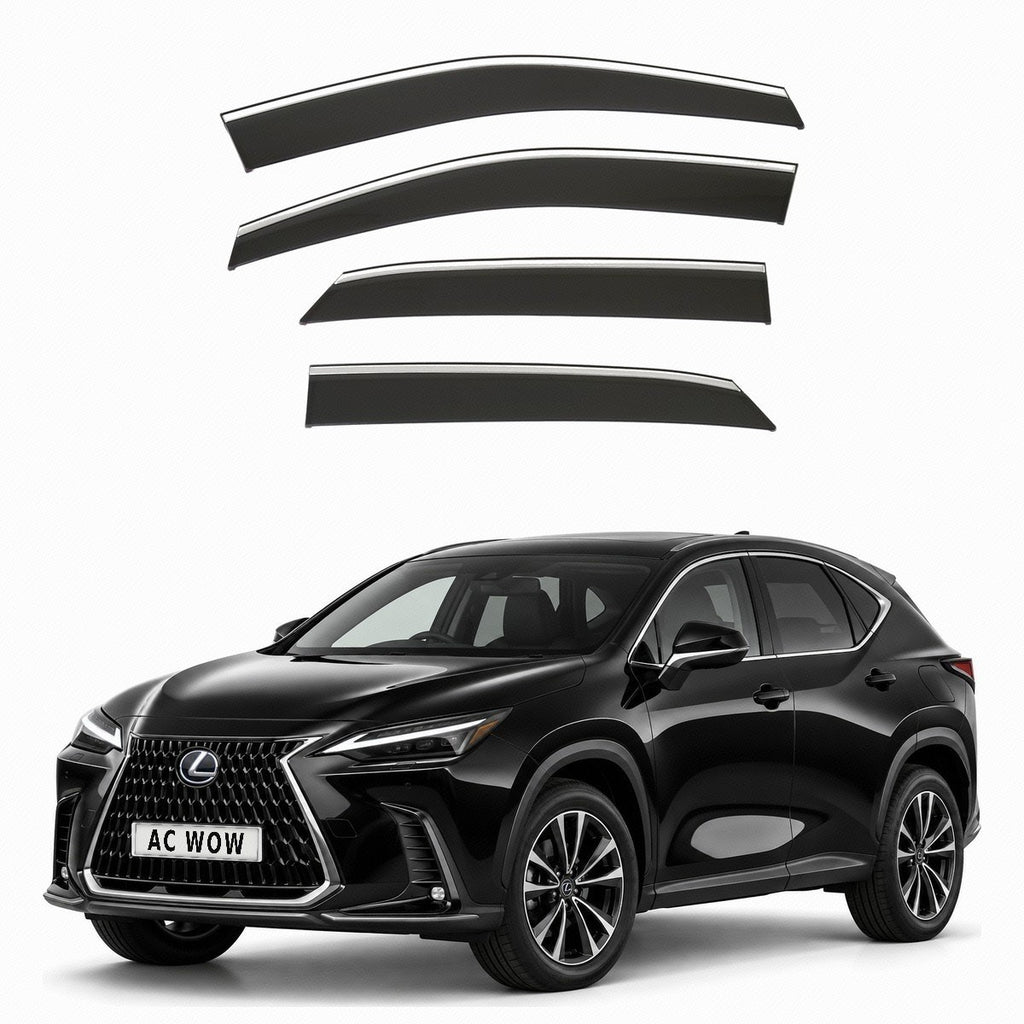 Stick-on chrome trim wind deflectors for Lexus NX Mk2 (AZ20) 2021–2026 – AC Wow Shop