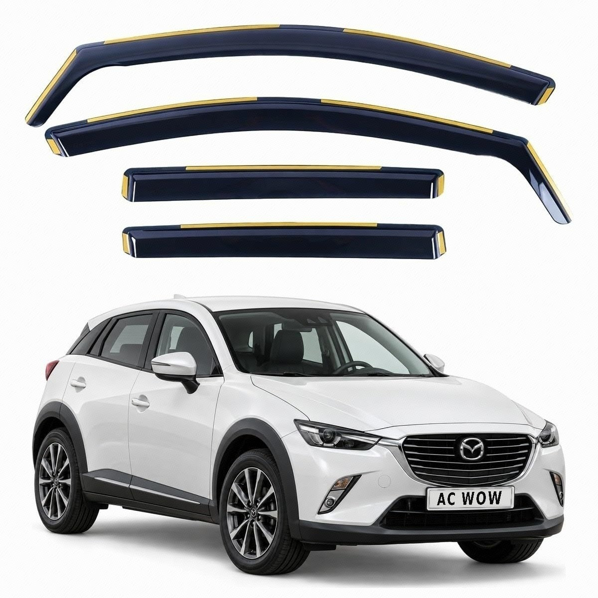 In-channel wind deflectors for Mazda CX-3 2015–2021 – AC Wow Shop