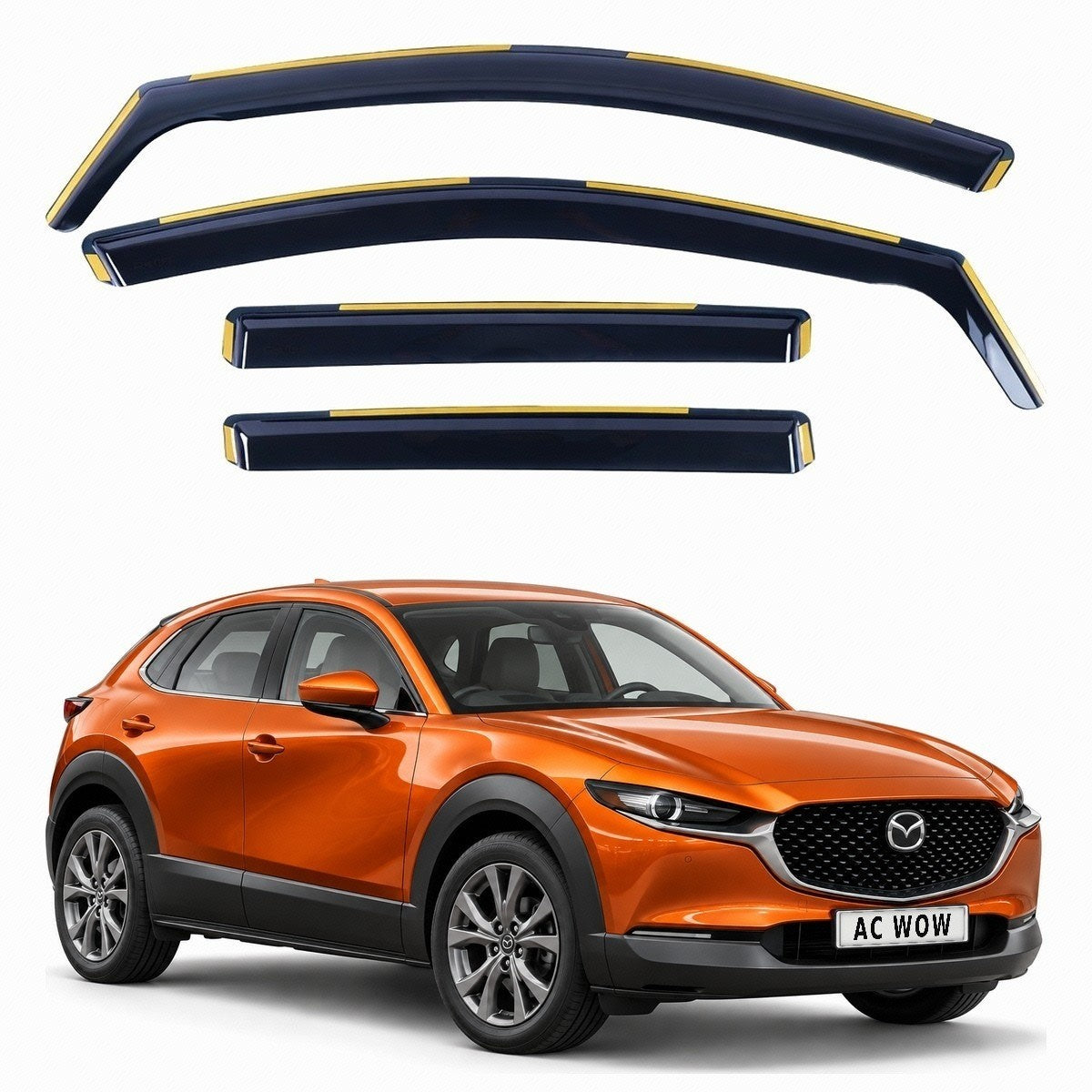 In-channel wind deflectors for Mazda CX-30 2019–2026 – AC Wow Shop