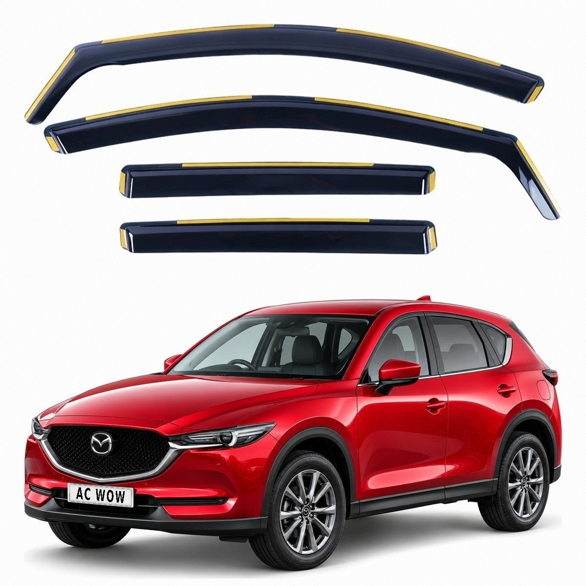 In-channel wind deflectors for Mazda CX-5 Mk2 (KF) 2017–2025 – AC Wow Shop