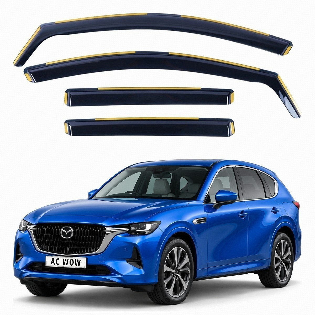 In-channel wind deflectors for Mazda CX-60 Mk1 (KH) 2022–2027 – AC Wow Shop