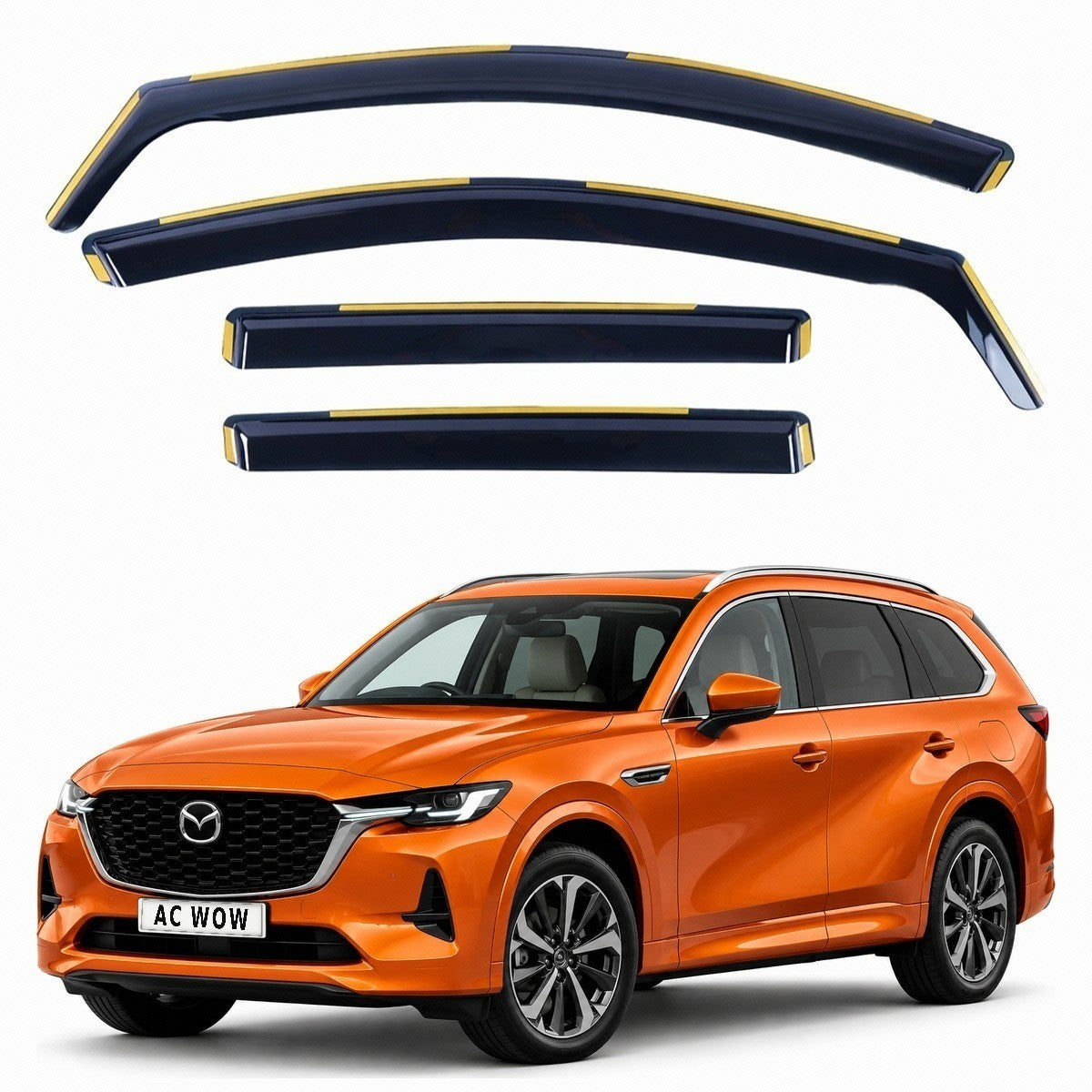 In-channel wind deflectors for Mazda CX-80 Mk1 2024–2027 – AC Wow Shop