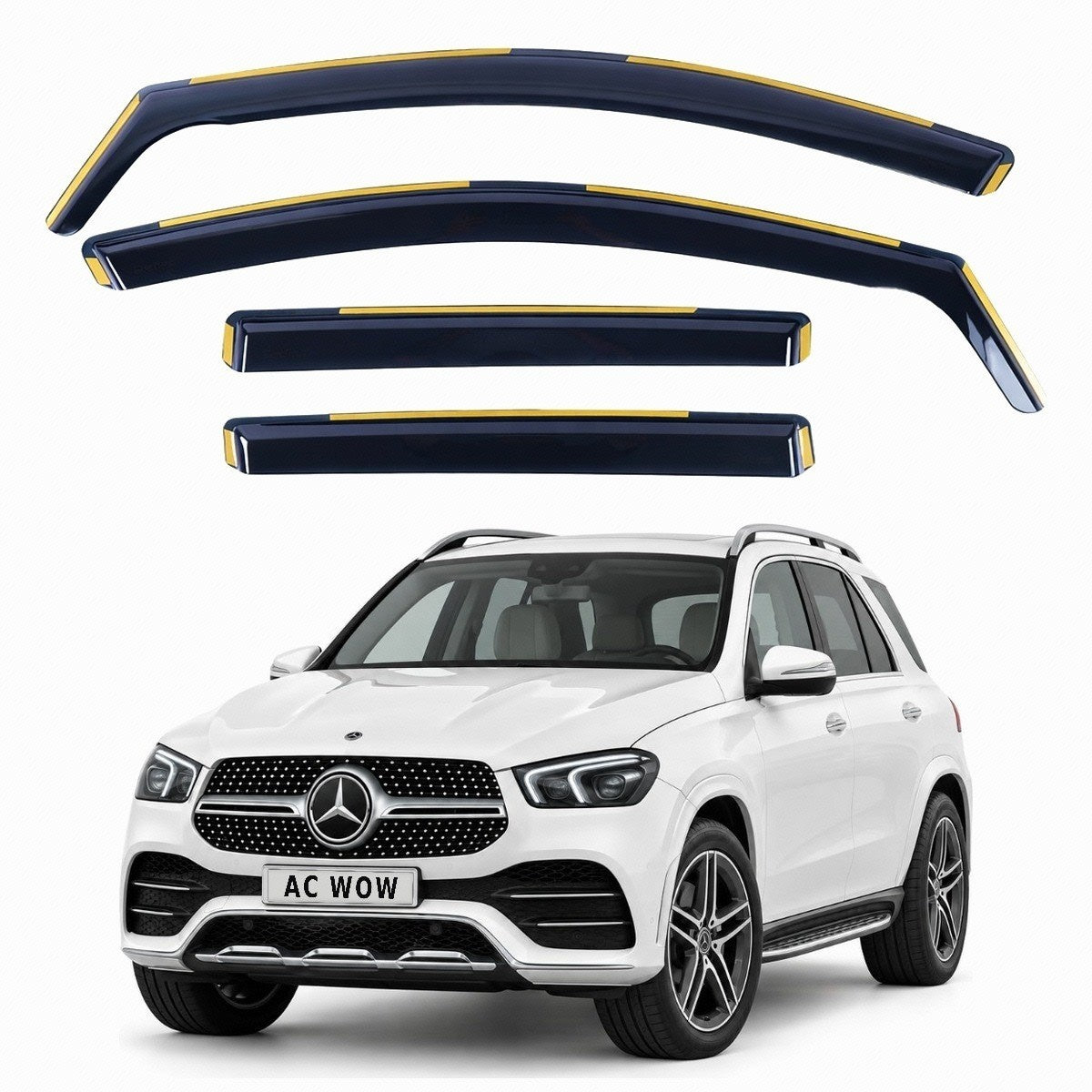 In-channel wind deflectors for Mercedes GLE W167 2019–2026 – AC Wow Shop