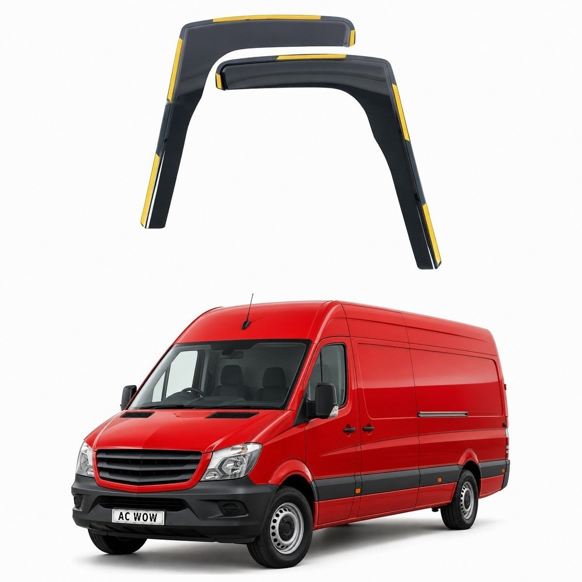 In-channel wind deflectors for Mercedes Sprinter (Mk2) 2006–2018 – AC Wow Shop