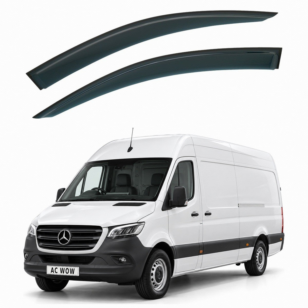 Stick-on wind deflectors for Mercedes Sprinter Mk3 (W907/W910) 2018–2026 – AC Wow Shop