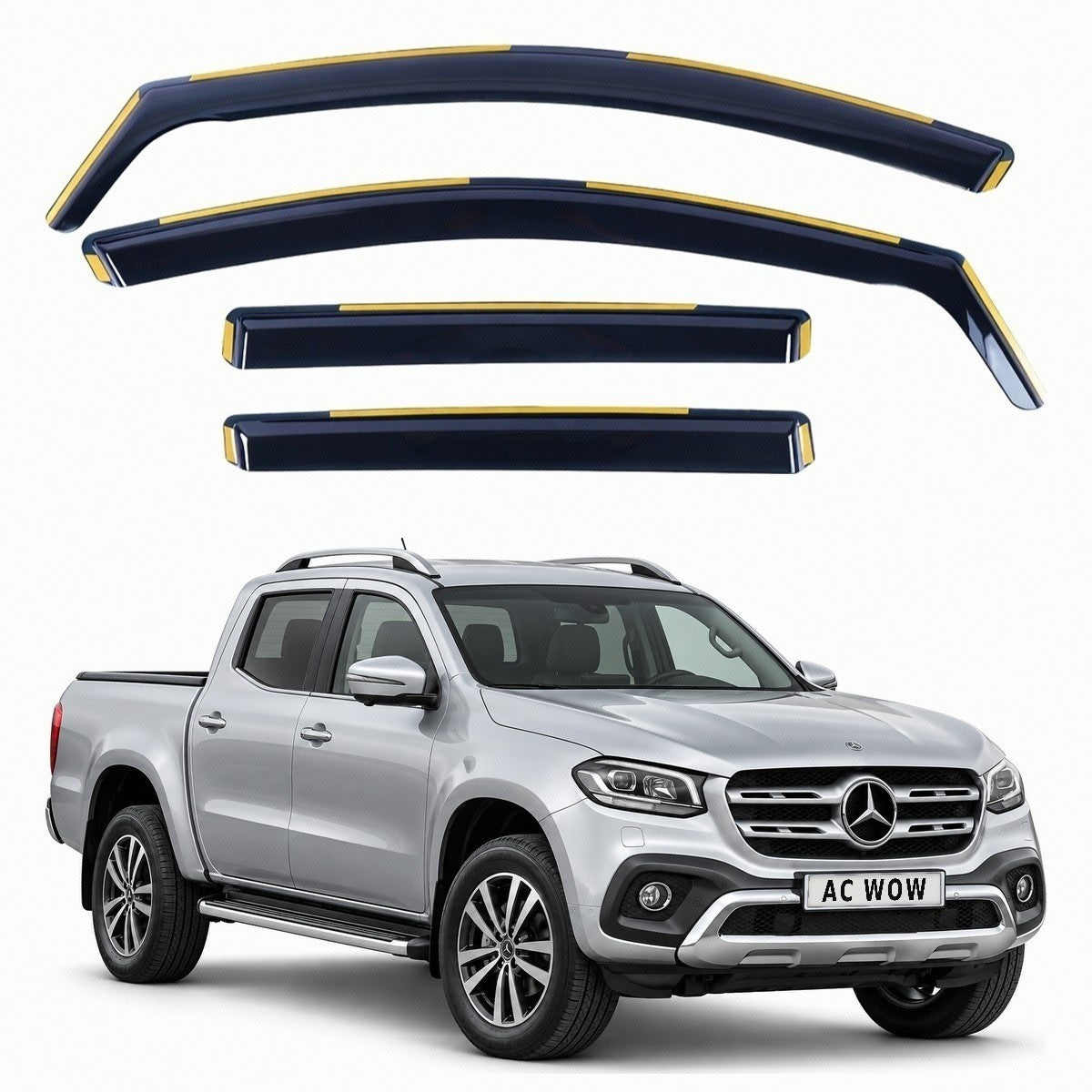In-channel wind deflectors for Mercedes X-Class W470 2017–2020 – AC Wow Shop