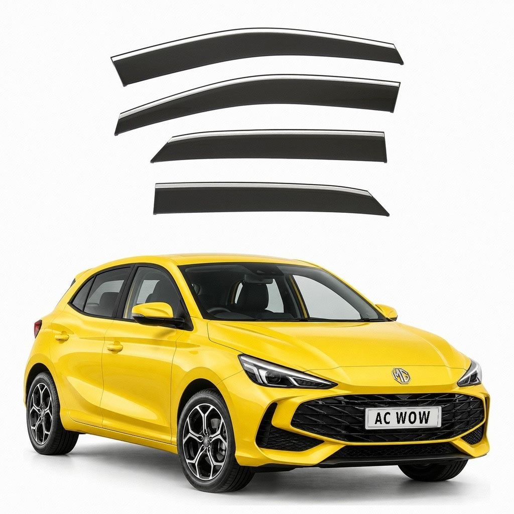 Stick-on chrome trim wind deflectors for MG3 Mk3 2024–2027 – AC Wow Shop