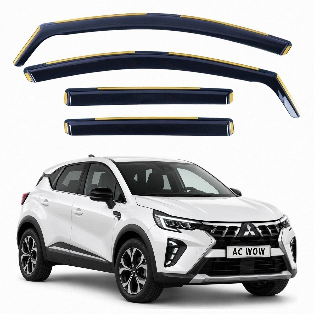 In-channel wind deflectors for Mitsubishi ASX Mk2 2023–2026 – AC Wow Shop