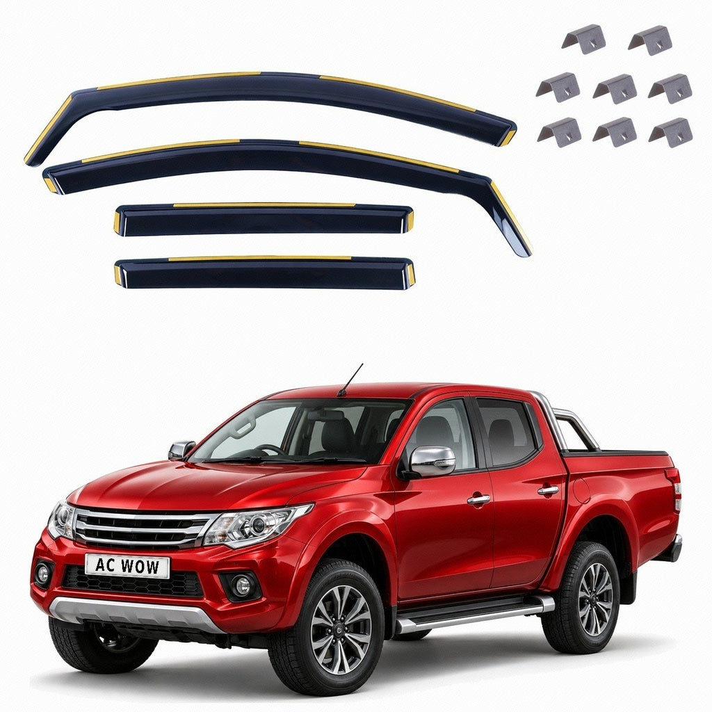 In-channel wind deflectors for Mitsubishi L200 Fiat Fullback 2015–2023 – AC Wow Shop