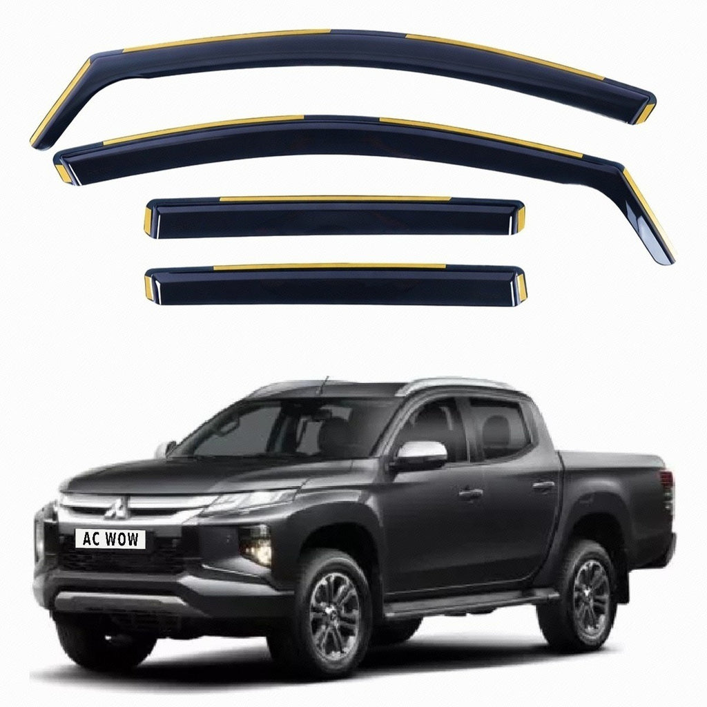 In-channel wind deflectors for Mitsubishi L200 Mk5 2015–2023 – AC Wow Shop