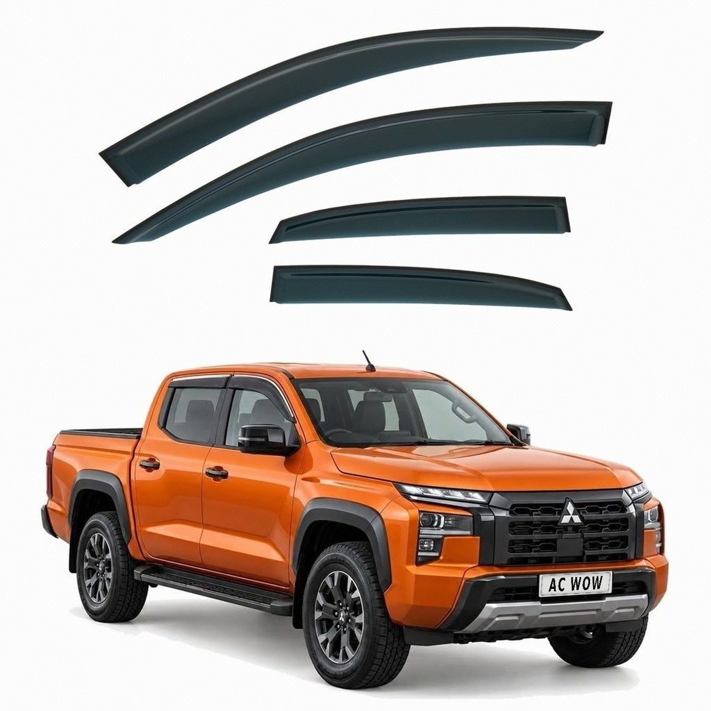 Stick-on wind deflectors for Mitsubishi L200 Mk6 / Nissan Navara D27 2024–2027 – AC Wow Shop