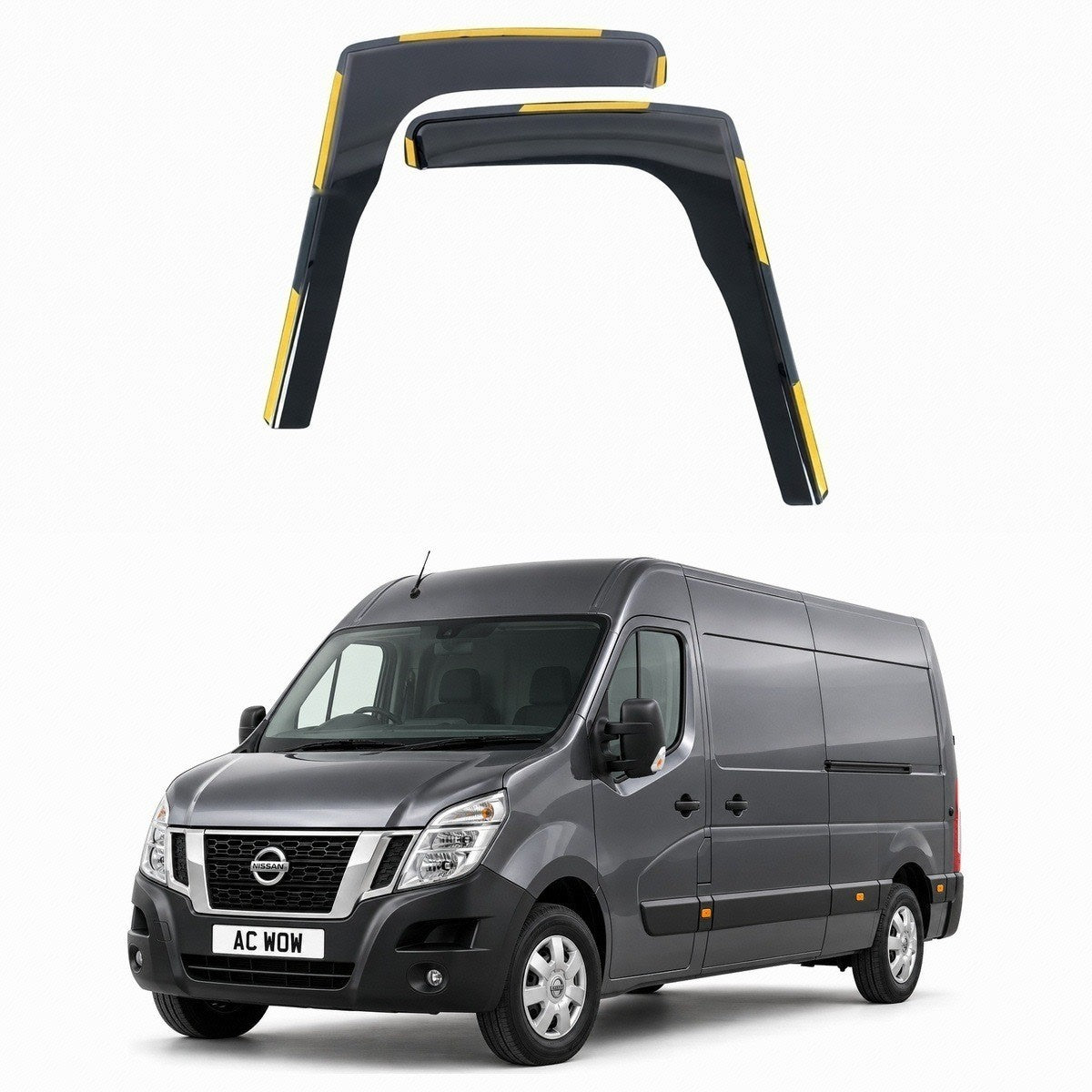In-channel wind deflectors for Nissan NV400 / Interstar (X62) 2011–2024 – AC Wow Shop