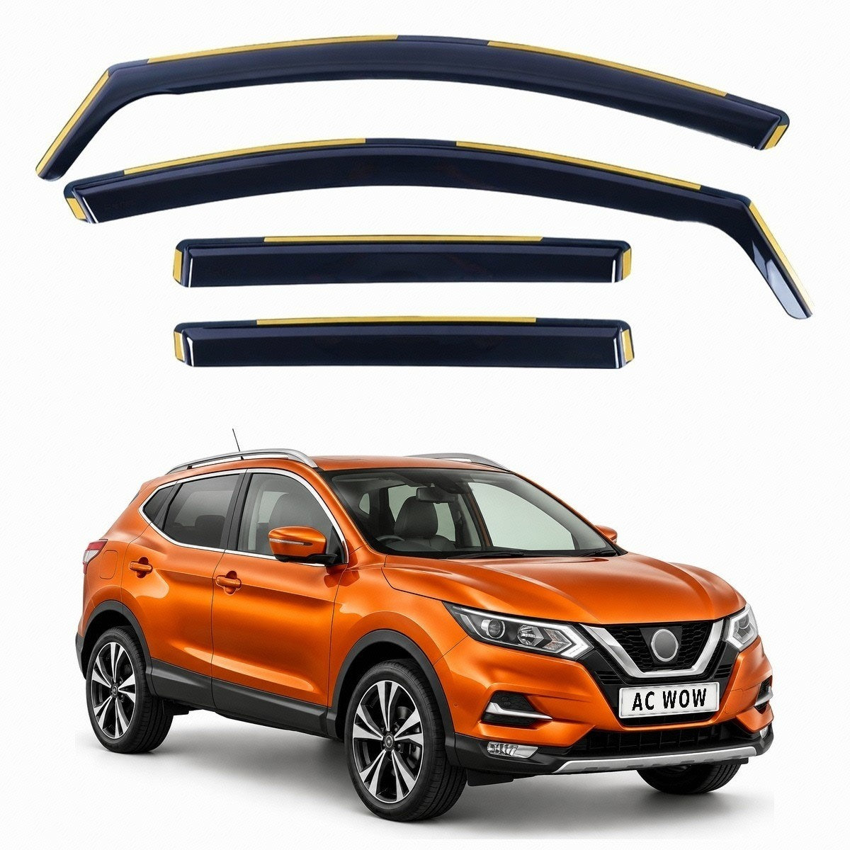 In-channel wind deflectors for Nissan Qashqai J11 2013–2021 – AC Wow Shop