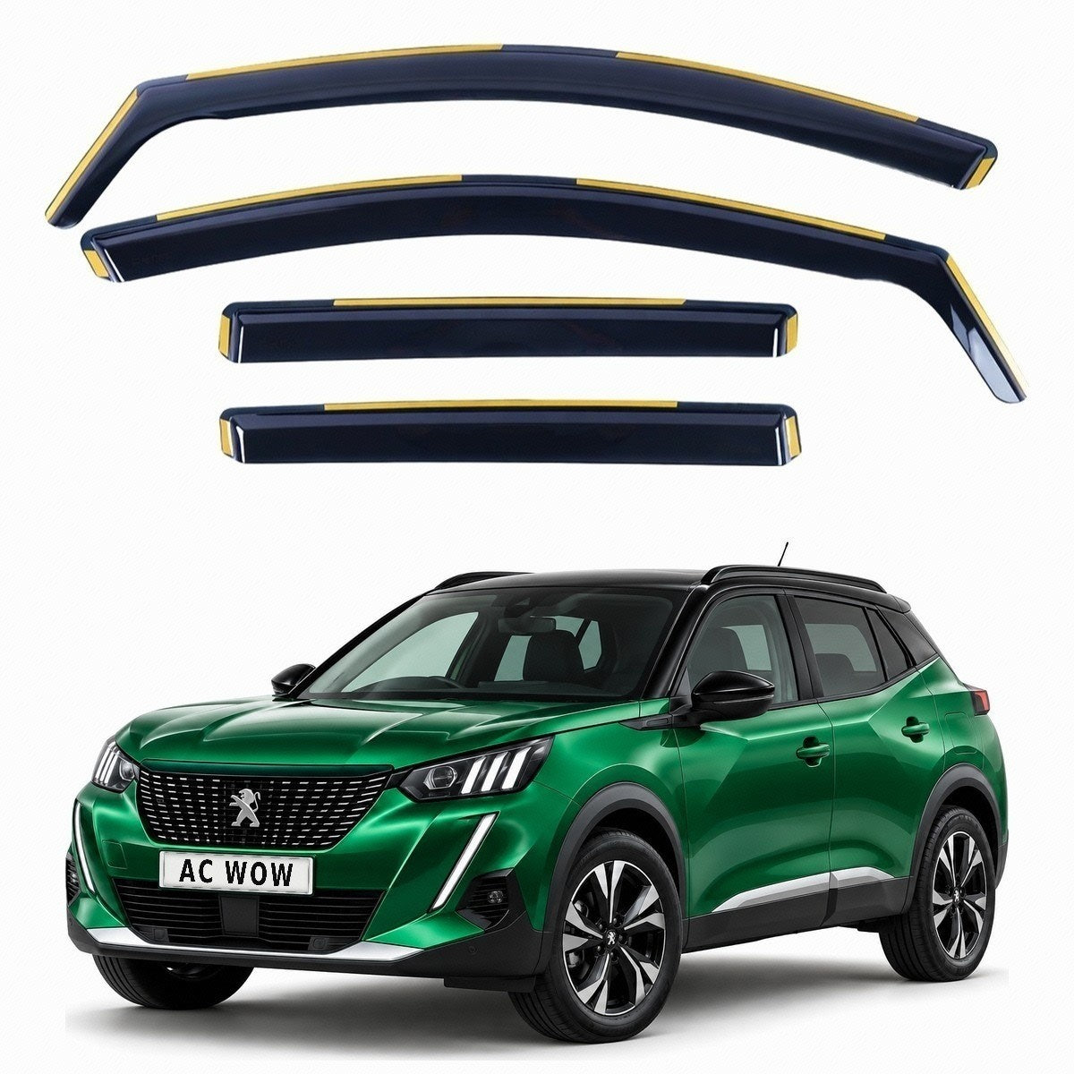 In-channel wind deflectors for Peugeot 2008 / e-2008 Mk2 2019–2026 – AC Wow Shop
