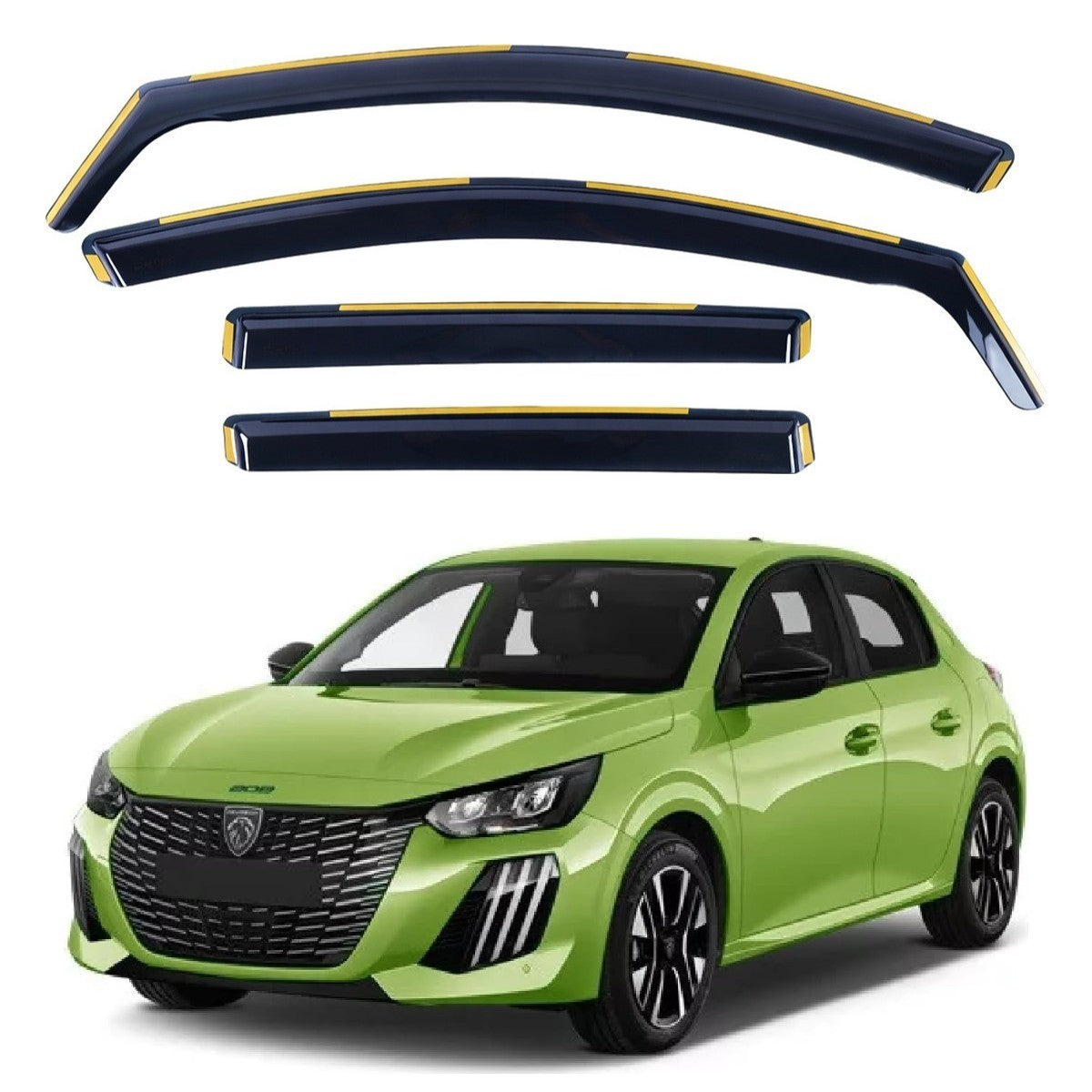 In-channel wind deflectors for Peugeot 208 Mk2 / e-208 2019–2026 – AC Wow Shop