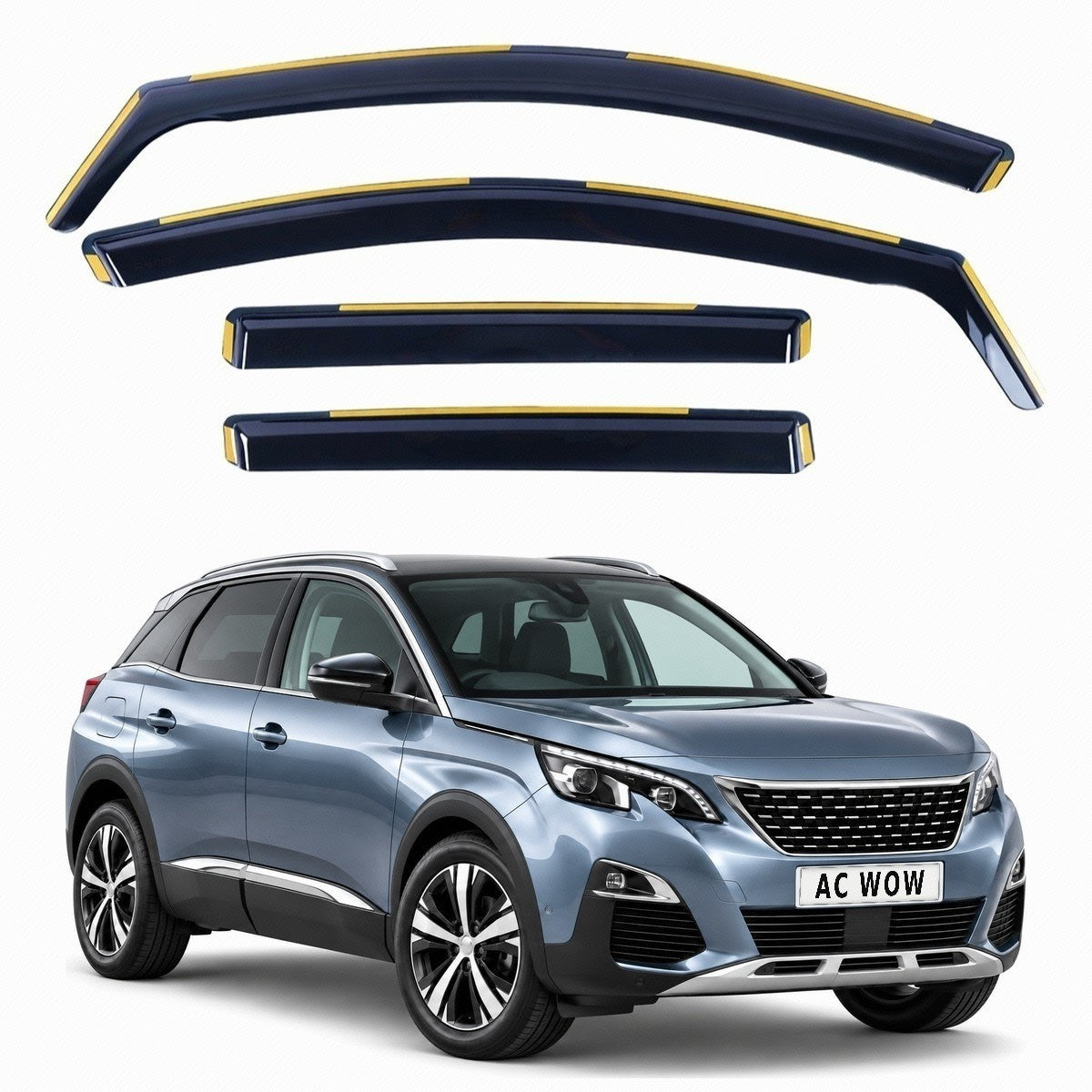 In-channel wind deflectors for Peugeot 3008 II 2016–2023 – AC Wow Shop